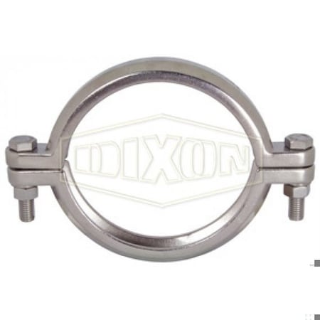 Dixon I-Line/Q-Line Bolt Clamp, 8 in Tube, 304 SS, Domestic 13ILB800